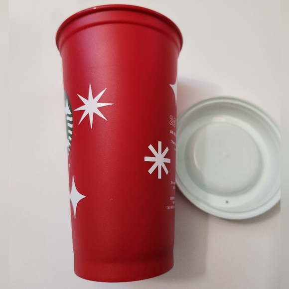 STARBUCKS 2022 Holiday Red Cup Christmas Xmas Reusable with Lid 16oz New - Picture 8 of 10